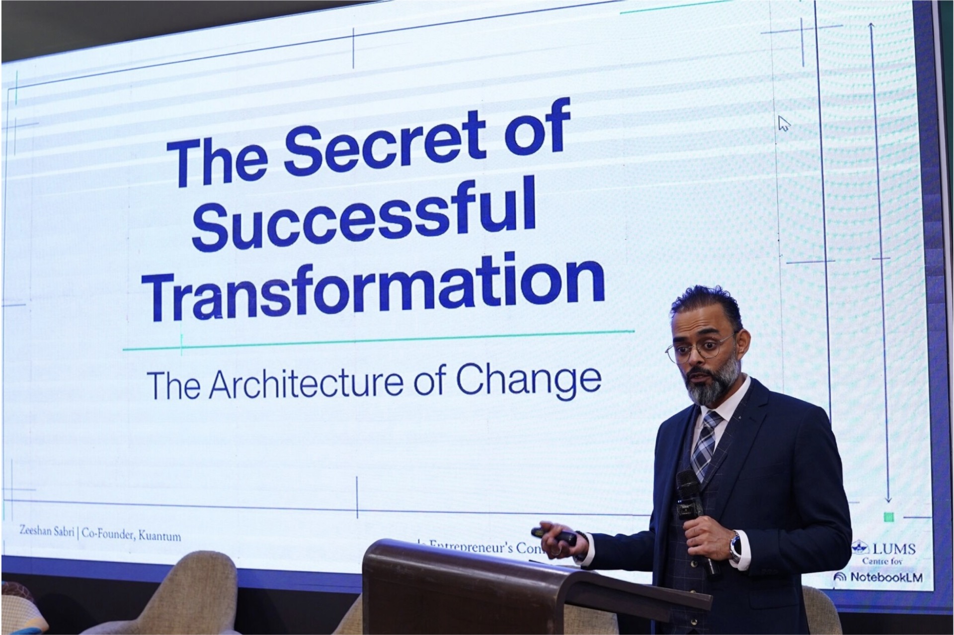 Zeeshan Sabri — Conference Speaker, The Secret of Successful Transformation, LUMS Lahore